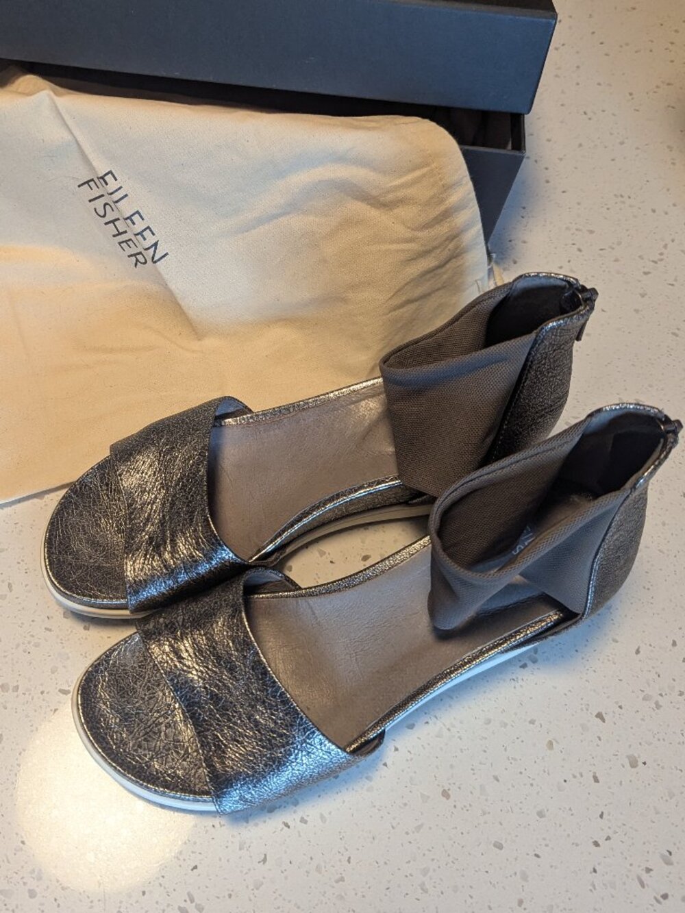 Eileen FIsher Metallic Sancals